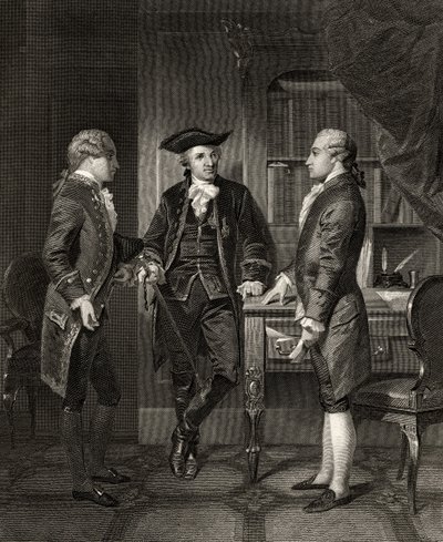 Baron de Kalb introducing Lafayette to Silas Dean, from 